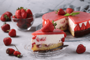 Homemade Strawberry Cheesecake - Cheese-In-Cake